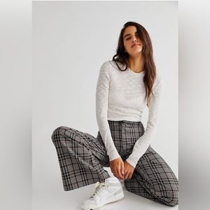 Free People plaid Jules pant